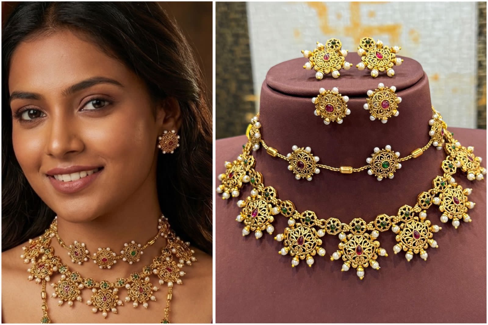 Antique Temple Necklace Combo