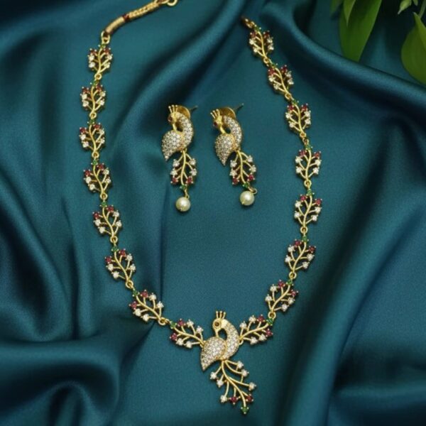 Peacock Multi-Diamond Necklace